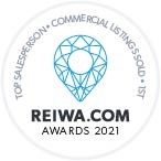 REIWA - Top sales person commercial listings sold Award 2021 -1st place