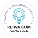 REIWA - Top sales person commercial listings sold Award 2022 -4th place