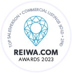 REIWA - Top sales person commercial listings sold Award 2023 - 2nd place