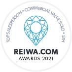 REIWA - Top sales person commercial value sold Award 2021 - 5th place